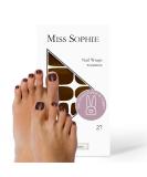Original Miss Sophie Pedi Wraps - Russian Roulette Pedicure | 27 Ultra-Thin Nail Polish Stripes for Natural & Gel Nails | Perfect for Acrylic & Shellac Finish - Buy Online on GoSupps.com