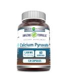 Amazing Formulas Calcium Pyruvate 1500mg 120 Capsules Supplement | Non-GMO, Gluten Free, Made in USA | 1 Pack - Buy Online on GoSupps.com