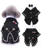 Dertrun Dog Smoking Suit - Formal Wedding Costume for Small Medium & Large Dogs | Adjustable Loop Bandana & Winter Wear - Buy Online on GoSupps.com