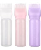 3 Colors Applicator bottle Hair 160 ml oil applicator hair hair oil applicator hair oil applicator Bottle hair oil bottle hair dyel brush bottle for hair dye (white purple pink) - Buy Online on GoSupps.com