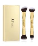 DUcare Makeup Brushes 2 Pieces Powder Foundation Buffer and Contour Synthetic Hair Kabuki Make-up Brush Cosmetic Brush - Buy Online on GoSupps.com