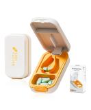 Small Pill Cutter Splitter for Tiny Pills | Safe & Easy Open Close | Professional White Orange - Buy Online on GoSupps.com