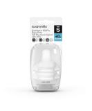 Suavinex SX Pro silicone pacifier symmetrical 0 months for newborns pacifier with anti-colic valve protects the development of the mouth transparent 2 pieces - Buy Online on GoSupps.com