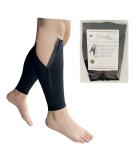 Buy Shin Premium 20-30 mmHg Compression Calf Sleeve with Zipper - Black L/XL | International Shipping Available - Buy Online on GoSupps.com