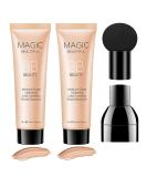 Sulily 2 Pcs BB Cream Full Coverage Foundation Hydrating Natural Flawless Concealer - Oil-Free Makeup Base for Color Correcting (Natural Color) - Buy Online on GoSupps.com
