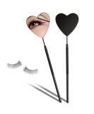 Buqikma Large Lash Mirror for Eyelash Extension Detachable Heart Shape Eyelash Mirror 45 Angle Design Hand Mirror Stainless Steel Eyelash Makeup Mirror lash Extension Lipstick Eyeliner Supplies(Black) - Buy Online on GoSupps.com