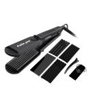 Pulla 4-in-1 Hair Straightener and Crimper - Tourmaline Ceramic Flat Iron with Adjustable Temperature for Salon-Quality Styling - Ideal for All Hair Types - Buy Online on GoSupps.com