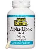Natural Factors Alpha-Lipoic Acid 200 mg - Antioxidant Support 120 Capsules | Premium Dietary Supplement for Healthy Aging & Energy - Buy Online on GoSupps.com