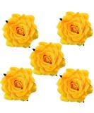 Buy SCF2017 5pcs Yellow Rose Hair Clips Barrettes - Perfect Bridal & Bridesmaid Party Accessories - International Shipping Available - Buy Online on GoSupps.com