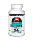 Source Naturals Hyaluronic Acid 100mg - 60 Tablets | 60 Count Pack - Powerful Hydration and Joint Support - Buy Online on GoSupps.com