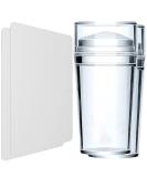 Luvadeyo Nail Art Stamping Set - 2 Transparent Stamps & Schaber for DIY French Line Design | International Shipping Available - Buy Online on GoSupps.com