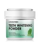 Lagunamoon Natural Spearmint Teeth Whitening Powder - Remove Coffee, Wine, and Smoking Stains - No Mess Whitening Pearl Powder - Buy Online on GoSupps.com