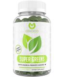 Greens Superfood Gummies with Spirulina & Digestive Enzymes - 60 Gummies for Immune & Digestive Health - Buy Online on GoSupps.com