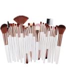 DXIA 25-Piece Professional Makeup Brush Set - Premium White Brushes for Powder Cream & Liquid Foundation - Ideal Gift Idea - Buy Online on GoSupps.com