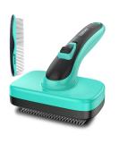 Self-Cleaning Dog Cat Slicker Brush for Shedding & Grooming - Pain-Free Bristles for Long & Short Haired Pets + Free Bonus Comb Set - Buy Online on GoSupps.com