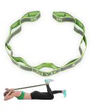Clopae Yoga Stretching Band fitness straps band Yoga Stretch belt with 9 loops highly elastic gymnastics band upgrade expand Yoga Stretching Strap Effective stretching green - Buy Online on GoSupps.com