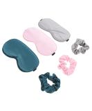 Buy Satin Scrunchies Hair Ties & Silk Sleeping Eye Masks Set - Soft & Stylish Accessories for Women & Men - International Shipping Available - Buy Online on GoSupps.com