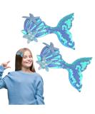 Mermaid Hairclip Set for Girls & Women - Sky Blue, Sequin Hair Accessories for Pool/Beach Parties - Buy Online on GoSupps.com