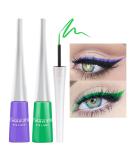 evpct 2Pcs Purple Green Liquid Eyeliner Colorful Set Waterproof Colored Color Eye Liners for Women Stamps Shapes for Eyes delineadores de colores para ojos delineador de ojos contra el agua 05&10 2 Count (Pack of 1) Purp... - Buy Online on GoSupps.com