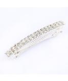 AAHB Rhinestone Hair Clip - White Patent Crab Accessory with Double Rows | Elegant Hair Accessory for All Hair Types - International Shipping Available - Buy Online on GoSupps.com