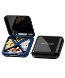 DUBSTAR Small Pill Box, Waterproof Portable Daily Small Pill Case for Purses Pocket Compact Travel Medicine Holder for Vitamins,Fish Oils, Supplements, Medication Black - Buy Online on GoSupps.com
