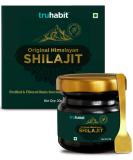 TruHabit Original Himalayan Shilajit Resin (20g) - Organic Fulvic Acid Supplement | Pure Tested Authentic Oil for Men & Women - Buy Online on GoSupps.com