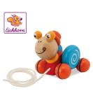 Eichhorn Pull-Along Toy Snail - 15cm FSC Certified Birch Wood | International Shipping Available - Buy Online on GoSupps.com