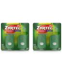 Zyrtec 24 Hour Allergy Relief Tablets - Antihistamine with 10 mg Cetirizine HCl 14 ct (Pack of 2) - Fast International Shipping - Buy Online on GoSupps.com