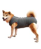 Buy Doton Hospital Suit for Dogs & Cats - Medical Wound Protection Clothing (L Gray) - Perfect After Surgery Replacement for Collars & Cones - Buy Online on GoSupps.com