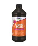 Now Foods Liquid Multi Tropical Orange Flavor | 16 fl oz - Nutrient-Rich Supplement - Buy Online on GoSupps.com