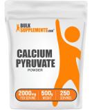 Calcium Pyruvate Powder Supplement - 2000mg per Serving - 500g (1.1 lbs) - BulkSupplements.com - Buy Online on GoSupps.com