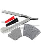 Soling Razor Set for Men - German-Made Beard Care Knife with Changeable Blades | Perfect Wet Shave - Silver - Buy Online on GoSupps.com