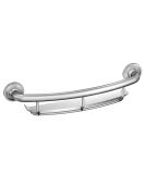 Moen LR2356DCH Home Care 16-Inch Screw-in Curved Bath Safety Grab Bar with Built-in Shelf  Chrome Pack of 1 Chrome - Buy Online on GoSupps.com