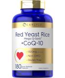 Mega Q-Sorb CoQ10 with Red Yeast Rice 1200mg | 180 Capsules | Non-GMO Gluten Free by Carlyle - Buy Online on GoSupps.com