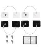 4 Pack Refrigerator Locks with Keys - Child Safety Locks for Closets Drawers & Windows - No Drill Installation - 2 Black & 2 White - Buy Online on GoSupps.com