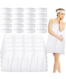 Jiuguva 20 Sets Disposable Facial Headband and Spa Wrap Bathrobe Adjustable Nonwoven Bath Wrap Spa Headbands for Women Sauna Salon Skirt Sweat Steaming Hair Mother's Day Gifts  White - Buy Online on GoSupps.com
