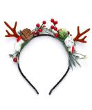 Unicra Christmas Headband Flower Antlers Headband Elk Deer Animal Horns Hair Piece Headwear Halloween Hair Accessories for Women and Girls 20 - Buy Online on GoSupps.com
