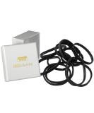Hair-Like Hair Ties - 12 Black Rubber Wide Ties (4.5cm) with Storage Box | Best Support & Style - Buy Online on GoSupps.com