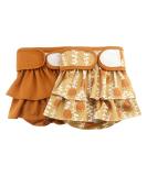 Hisprout Reusable Skirt Diaper for Female Dogs - Washable & Durable Puppy Diapers (Size S Brown Flower) | International Shipping Available - Buy Online on GoSupps.com