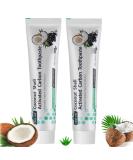 Toothpaste activated carbon coconut (2 packs) fluoride-free toothpaste coconut for white teeth natural whitening toothpaste without fluoride for sensitive teeth a-cococo packs - Buy Online on GoSupps.com