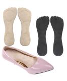 High Heel Inserts for Women - Velvety Cushioning Insoles Anti-Slip Gel Cushion for Pain Relief 2 Pairs in Beige & Black Size for Dress Shoes 5-8 US - Buy Online on GoSupps.com
