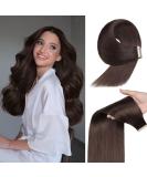 YDDM 20Pcs Dark Brown Invisible Tape Hair Extensions - 18 Inch Real Hair Weft for Seamless Volume & Length - Buy Online on GoSupps.com
