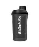 BiotechUSA Wave Shaker Bottle | 100% Leak-Proof | 600 ml Black | Durable Safe & Easy to Clean | Improved Mixing | Ideal for International Shipping - Buy Online on GoSupps.com