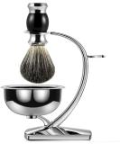 GRUTTI Premium Shaving Brush Set - Luxury Razor & Brush Stand, Soap Bowl, Badger Hair Shaving Brush Gift Set for Men - Crescent Moon Black - Buy Online on GoSupps.com