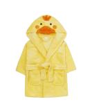 Baby Boy Girl Yellow Duck Novelty Dressing Gown 0-6 Months | Plush Fleece Velvet Soft Cosy Robe for Warmth and Comfort - Buy Online on GoSupps.com