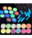 12 Colors Glow in The Dark Powder - Luminous Neon Pigment for Nail Art & Resin Craft - Buy Online on GoSupps.com