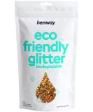 Hemway Eco-Friendly Biodegradable Glitter 100g | Vegan Copper Holographic Sparkle for Face Hair Nails & Festivals - Bio Cosmetic Safe - Buy Online on GoSupps.com