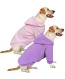 Shop Hualisiji Large Dog Hoodie - Soft & Warm 4XL Dog Sweater in Pink & Purple | Comfortable & Stylish for Large Dogs - Buy Online on GoSupps.com