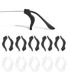 10 Pairs Anti-Slip Glasses Ear Hooks - Universal Comfort Silicone Holders for Sunglasses & Reading Glasses (Black & White) - Buy Online on GoSupps.com