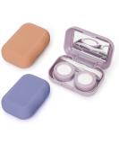 GoodSing 3PCS Contact Lens Case Set - Portable Inserter Remover & Tweezer with Mirror for Travel & Home - Brown Blue & Violet - Buy Online on GoSupps.com